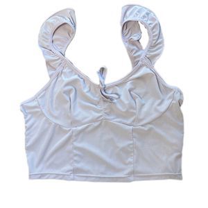 Rubylishious Liliac intimate shorts and crop top set Ruffle trim Medium 83% po